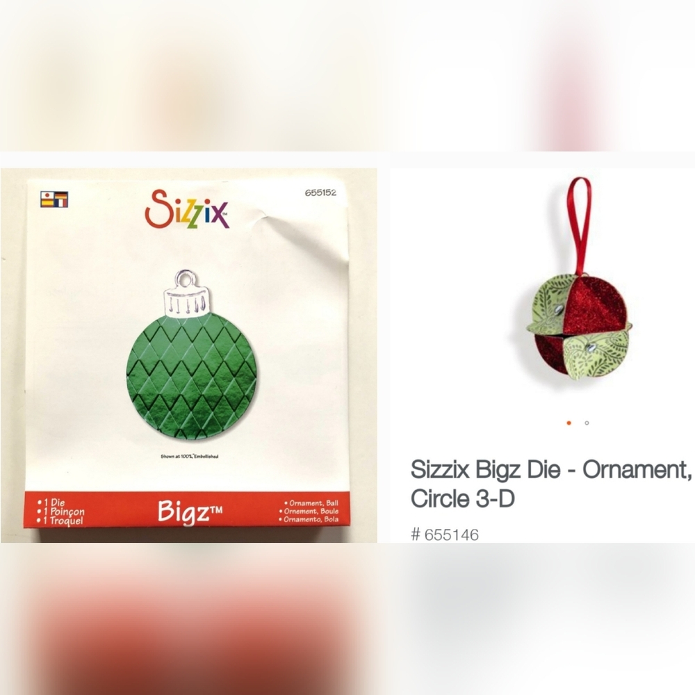 Sizzix Ball Ornament & Circle 3-D Ornament Die Sets
